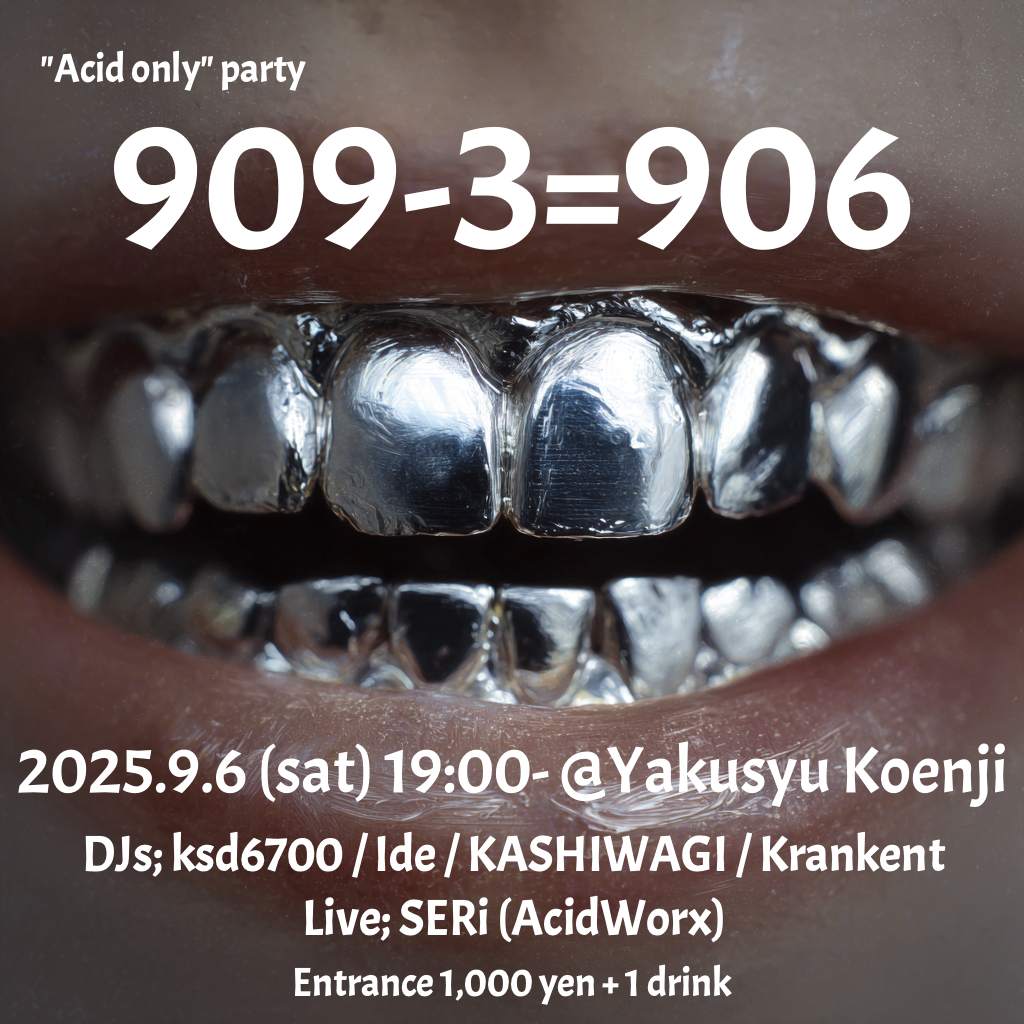 909-3=906 at Yakusyu Bar Kouenji, Tokyo