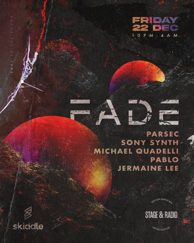 FADE 005: Label Launch Party with Parsec, Sony Synth and more - フライヤー表