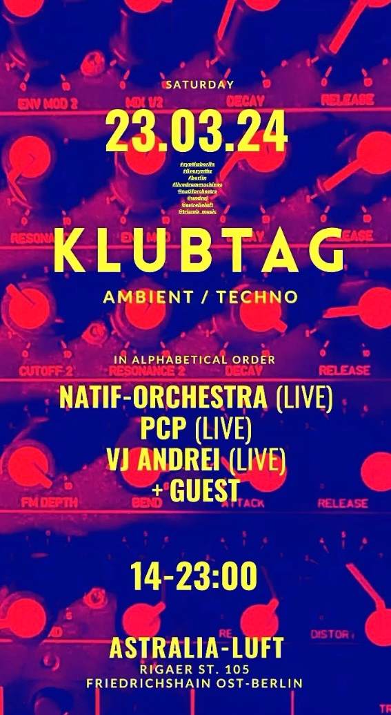 KLUBTAG: WE DANCE TOGETHER! Ambient + Techno with Live Synths & Drummachines - Página frontal