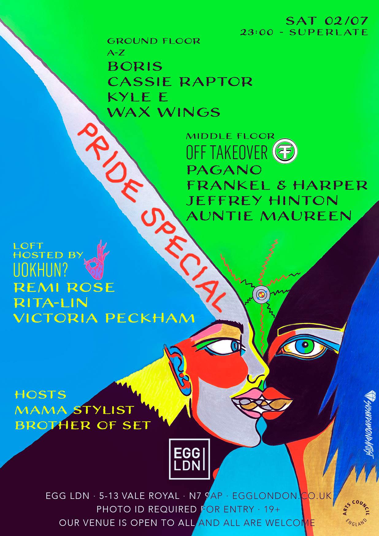 Egg LDN Pres / Pride Special: Boris, Cassie Raptor, Wax Wings, Kyle E ...