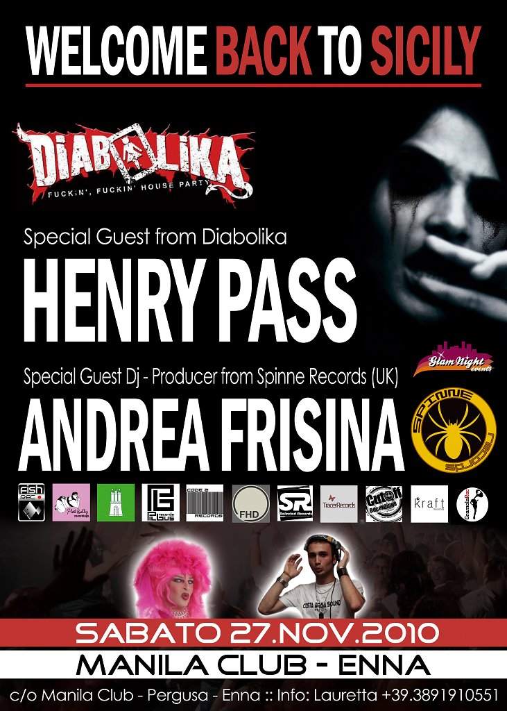 Henry Pass & Andrea Frisina At Welcome Back To Sicily - Página frontal