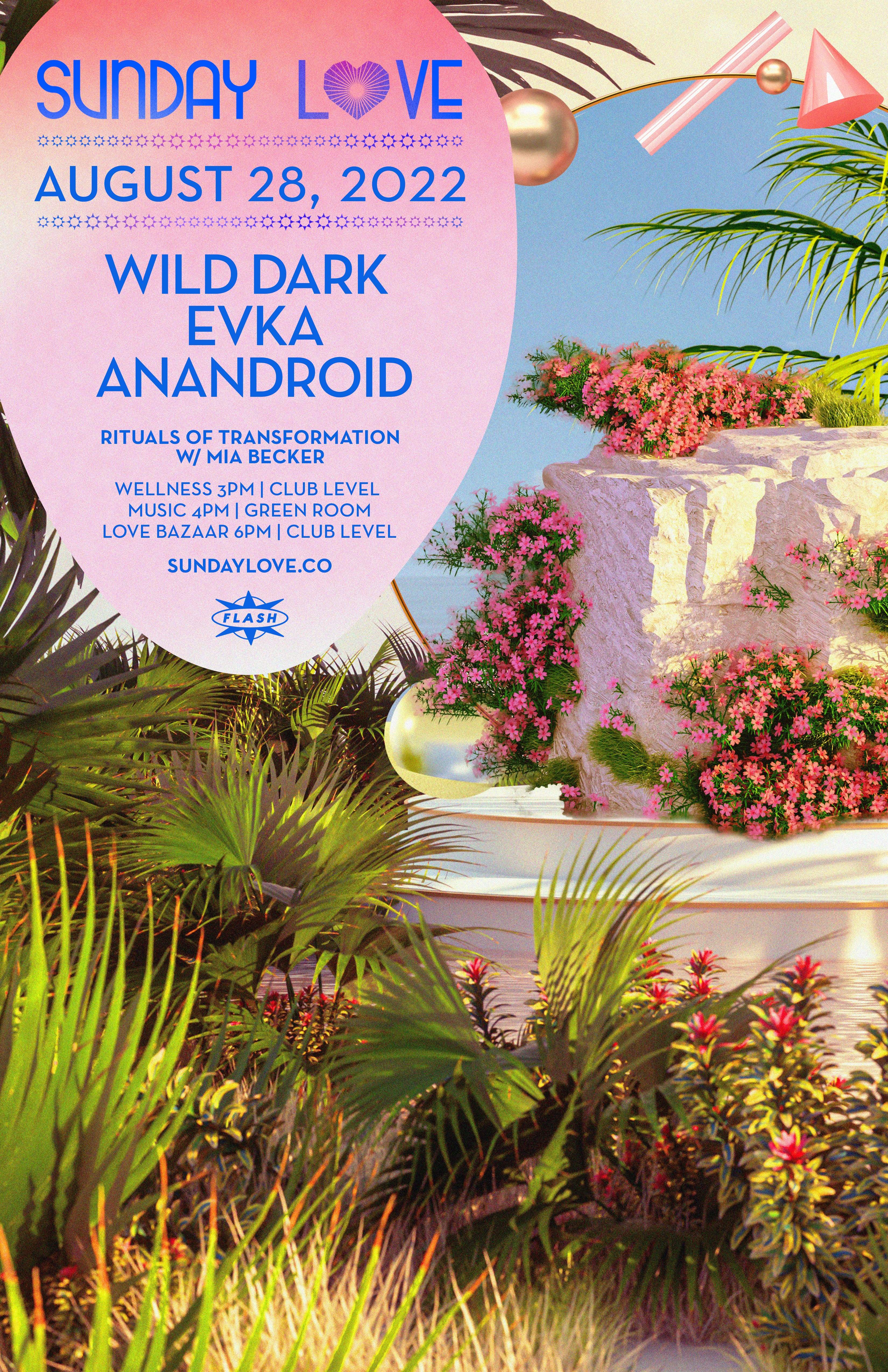 Sunday Love: Wild Dark - Evka - Anandroid - フライヤー表