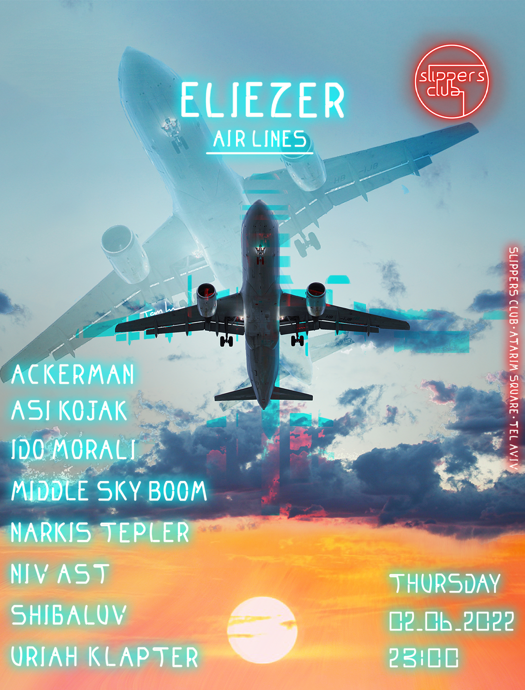 Slippers Pres. Eliezer Airlines - Página frontal