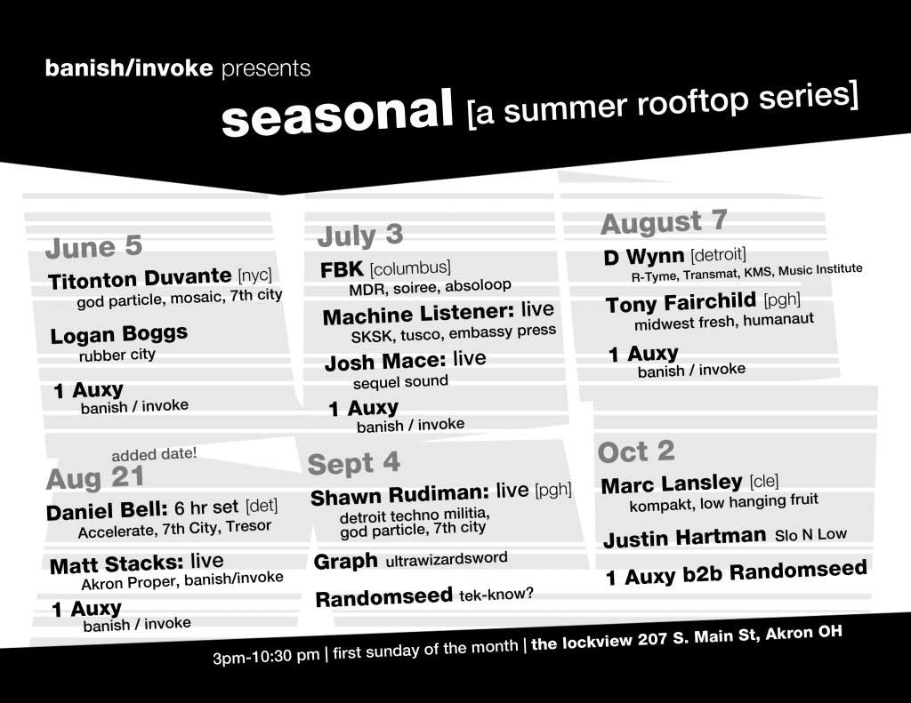 Seasonal [a Summer Rooftop series] Month 4 - フライヤー表