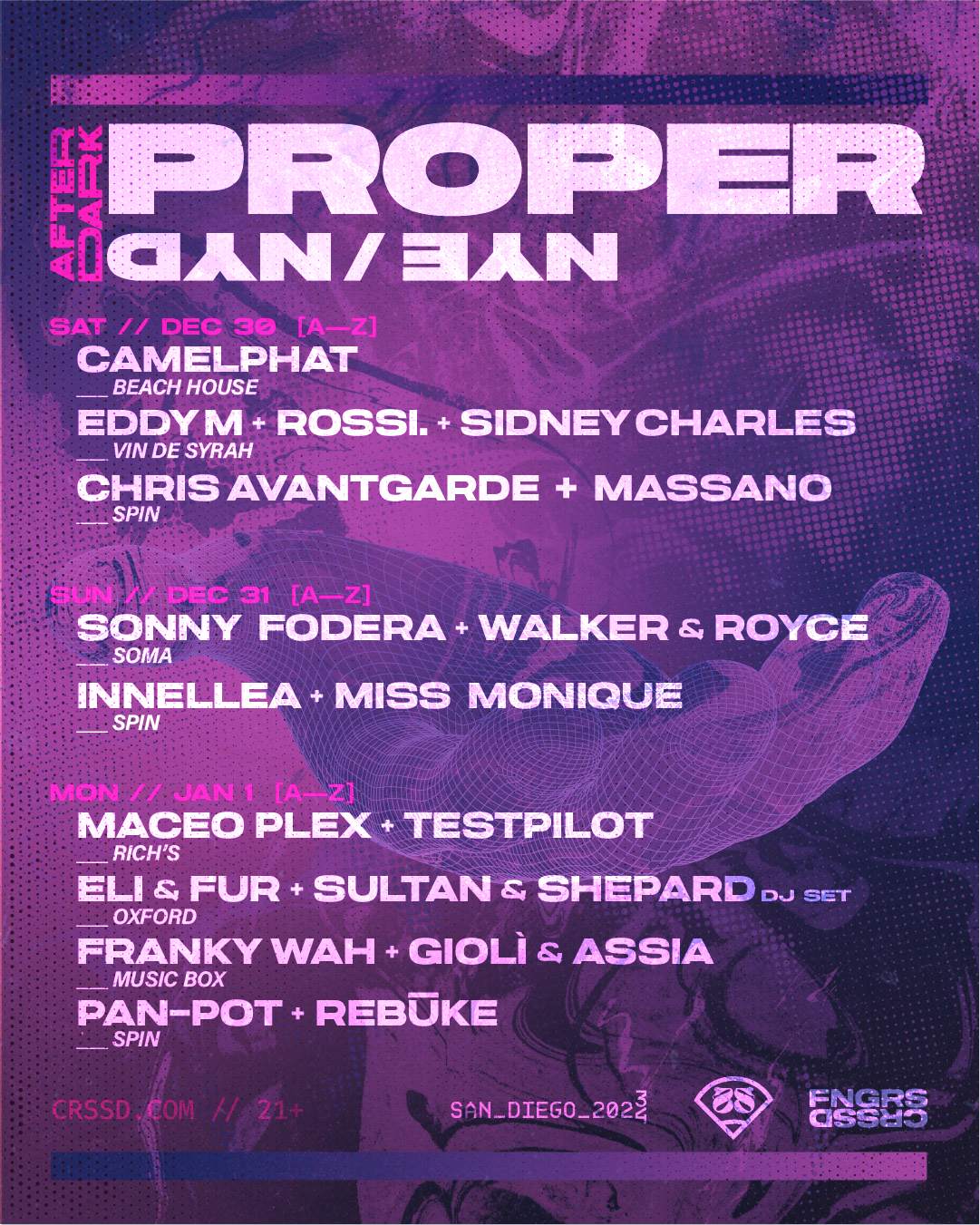 Proper After Dark with Maceo Plex + TESTPILOT at Rich's San