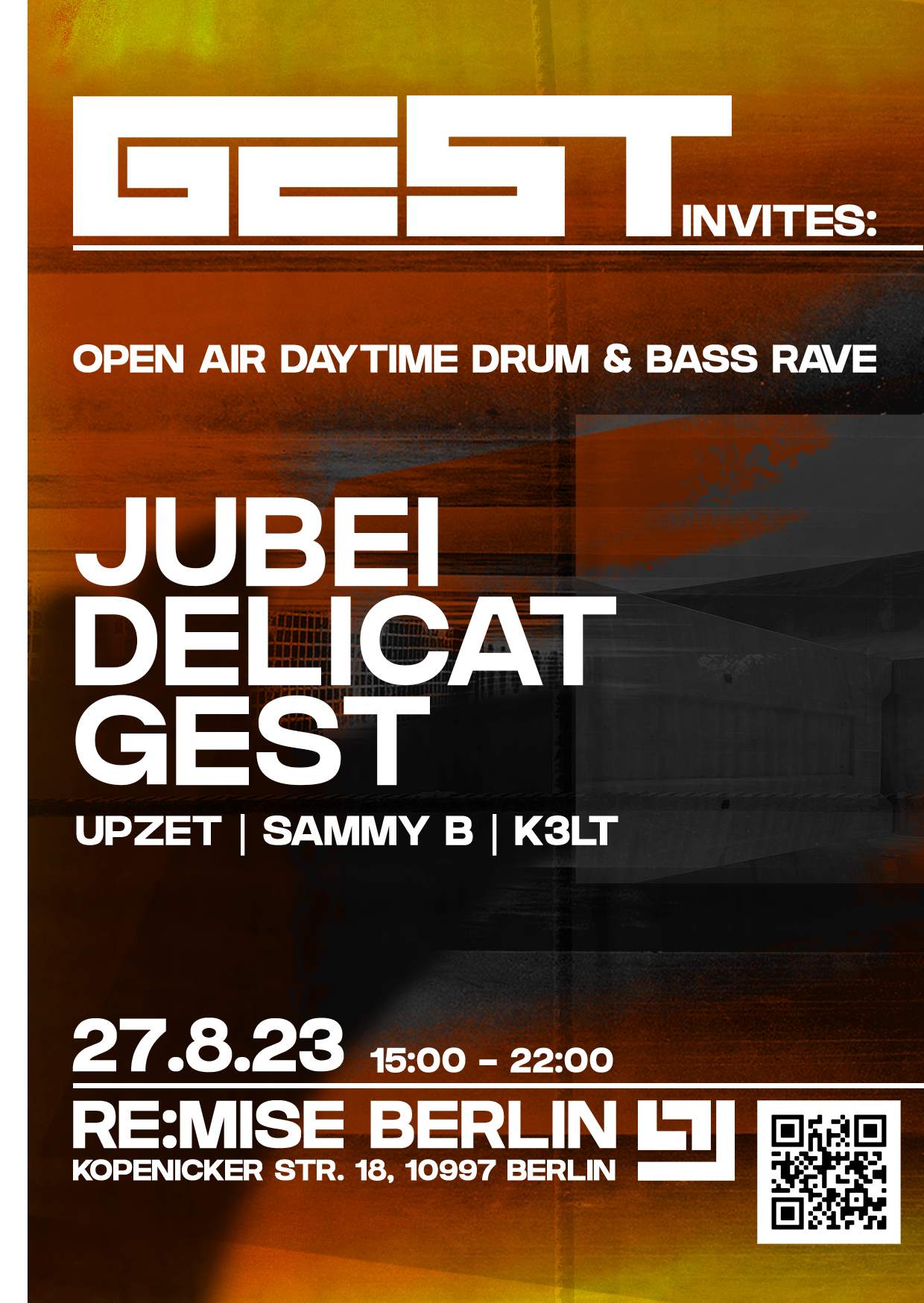 GEST Invites: Jubei / Open air Drum & Bass rave at Re:mise, Berlin