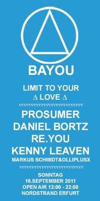 Bayou Open Air - Limit To Your Love - Página frontal