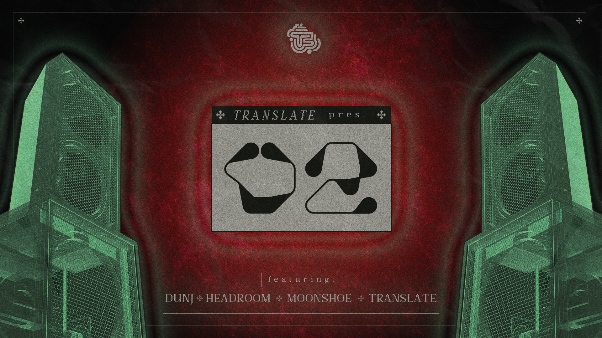 Translate Pres. 02 w, Dunj, Headroom, Moonshoe & Translate - フライヤー表