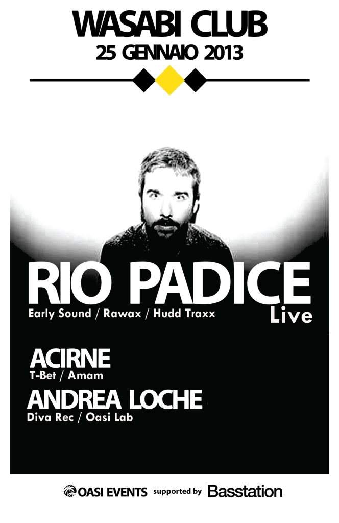 Oasi Events Feat. Basstation with RIO Padice (Live ) + Acirne & Andrea Loche - Página frontal