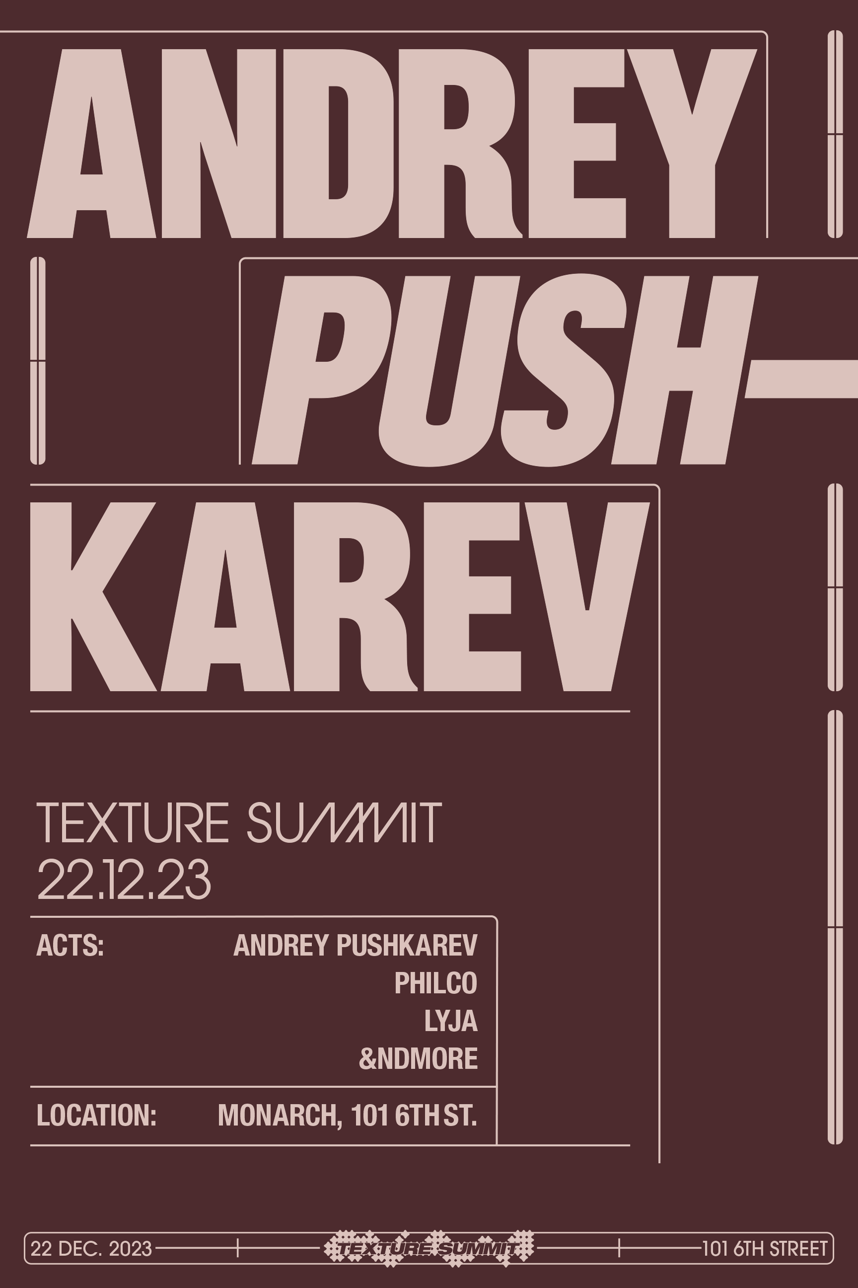 Texture Summit presents: Andrey Pushkarev (Luck Of Access) - フライヤー表