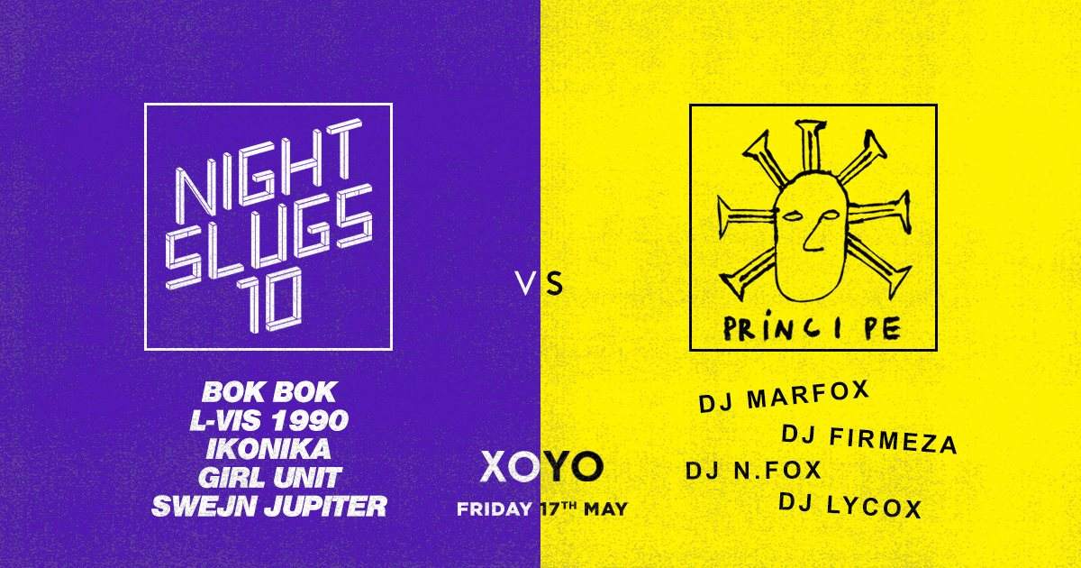 Night Slugs vs Principe - L-Vis 1990 x Bok Bok x Girl Unit x DJ Marfox x DJ Firmeza x DJ Lycox - Página frontal