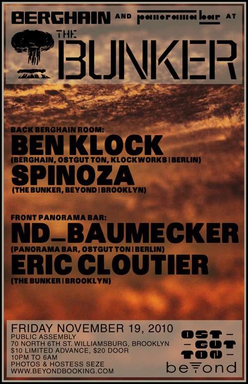 Berghain Panorama Bar Night with Ben Klock and ndmckr - フライヤー表