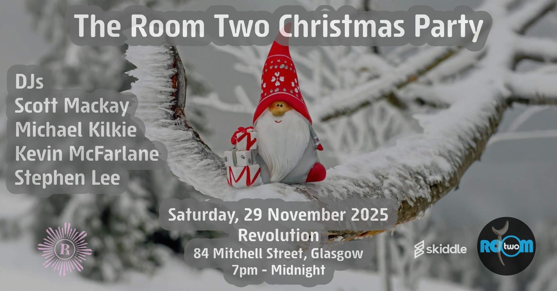 The Room Two Christmas Party at Revolution Mitchell Street, Glasgow