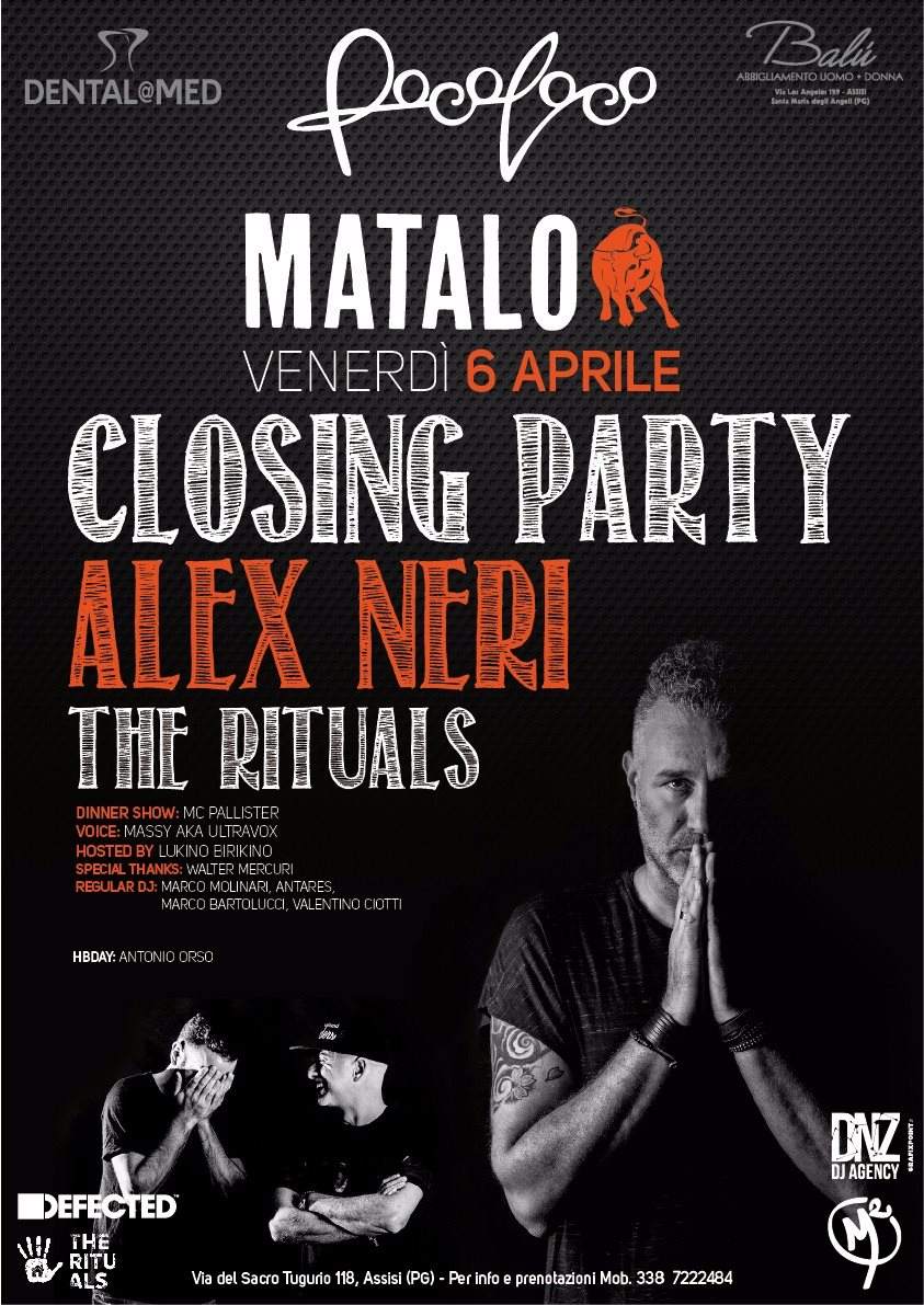 Matalo - Closing Party - フライヤー表