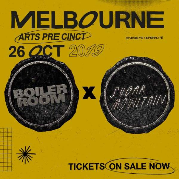 Boiler Room x Sugar Mountain - Melbourne 2019 - Página frontal