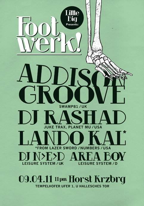Footwerk! with Addison Groove, Dj Rashad, Lando Kal, Dj N>e>d & Area Boy - Página frontal