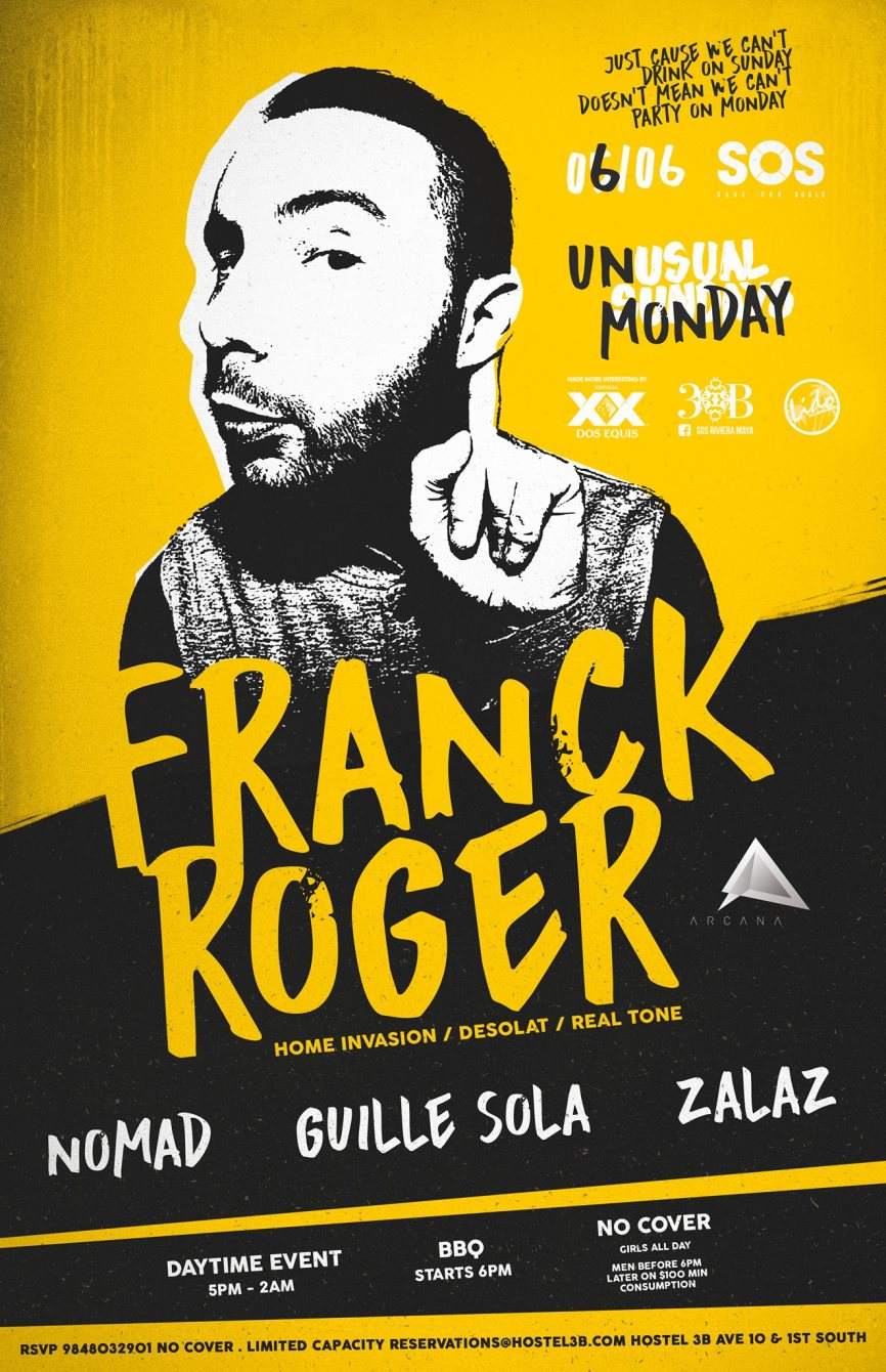 Unusual Monday with Franck Roger - フライヤー表