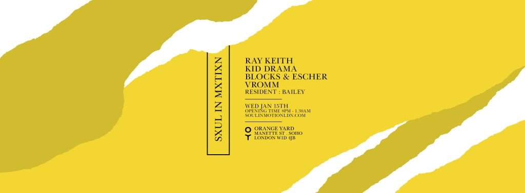 Soul In Motion: Ray Keith, Kid Drama, Blocks & Escher, Vromm - Página frontal