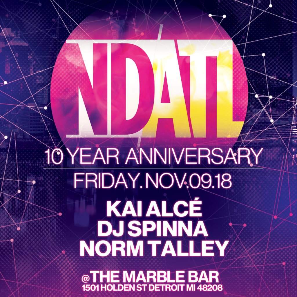Marble Bar presents: NDATL 10 Year Anniversary - Página frontal