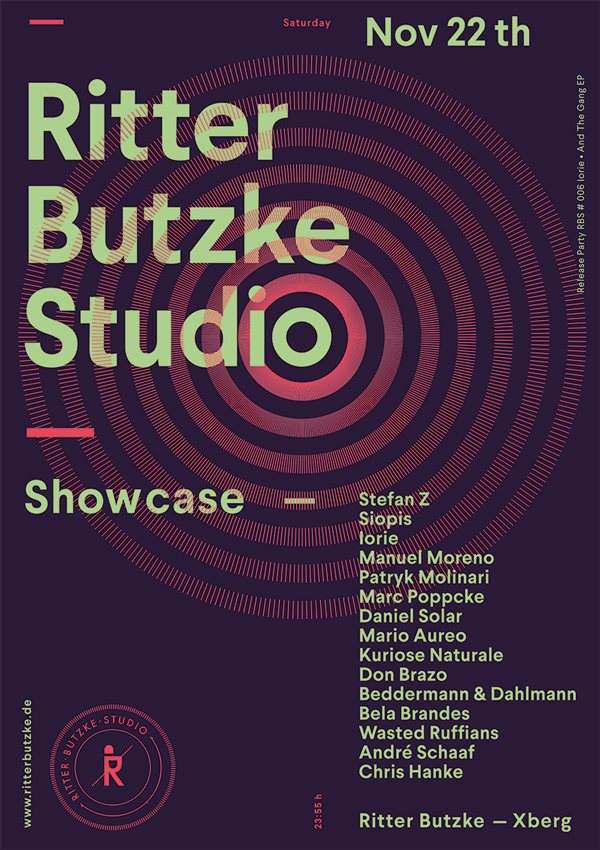 Ritter Butzke Studio Showcase & Records Release RBS - Página frontal