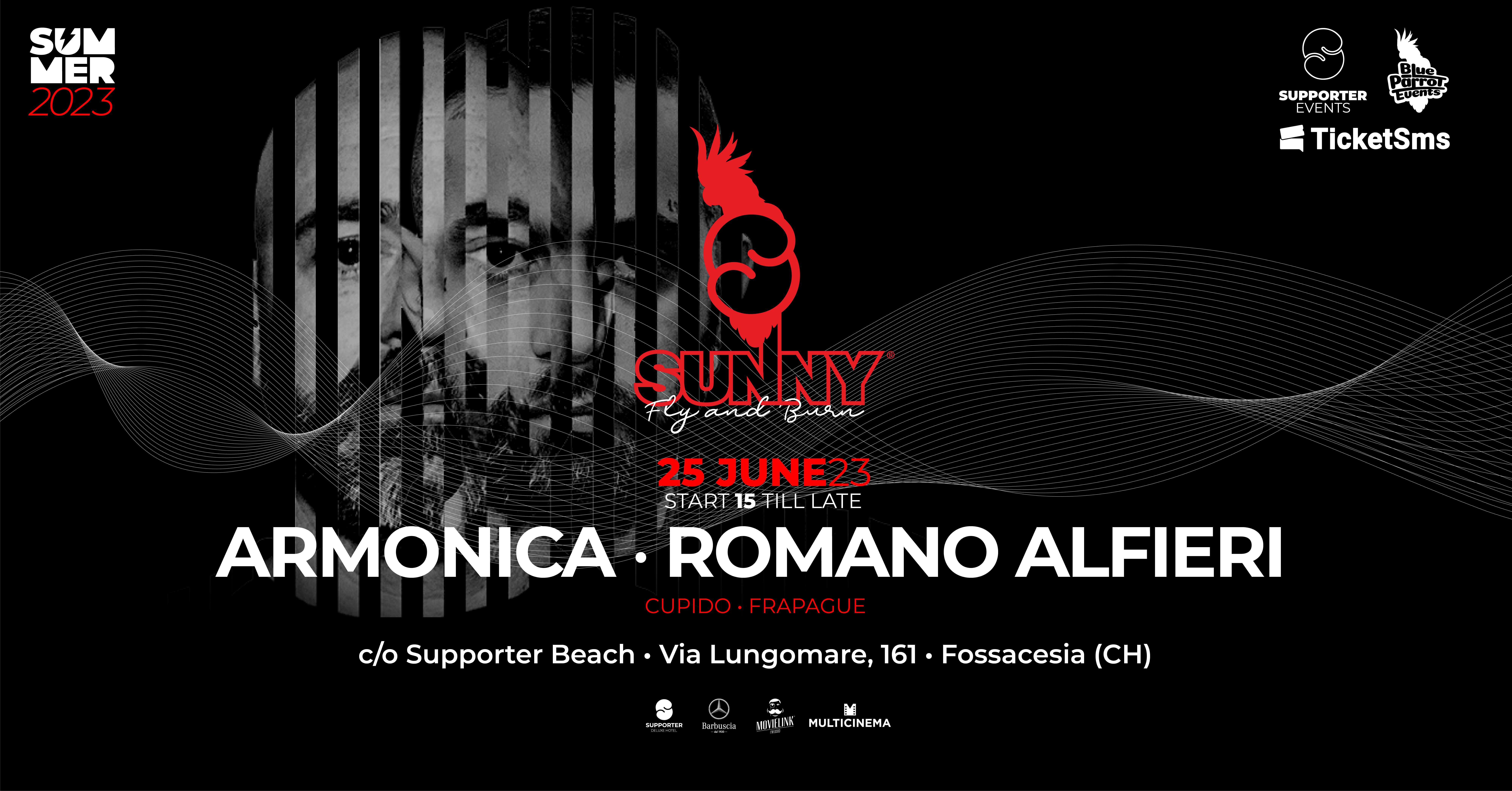 SUNNY pres. Armonica - Romano Alfieri - フライヤー表