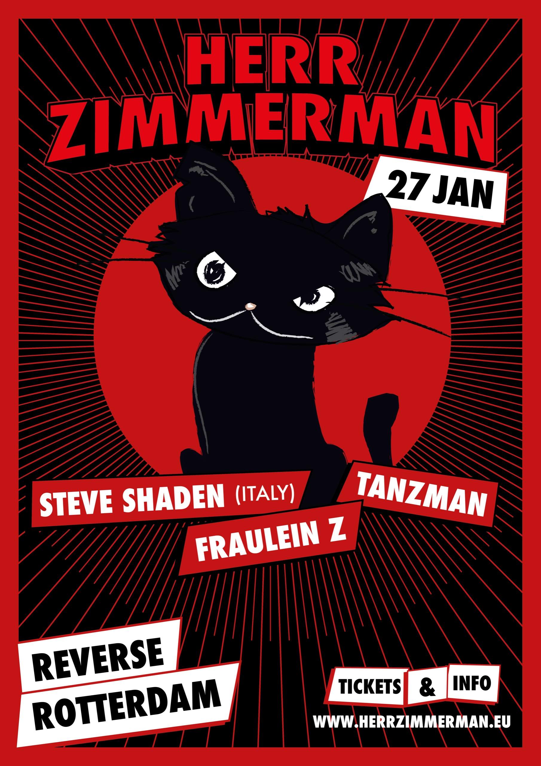 Herr Zimmerman INVITES Steve Shaden (ITALY) - フライヤー表