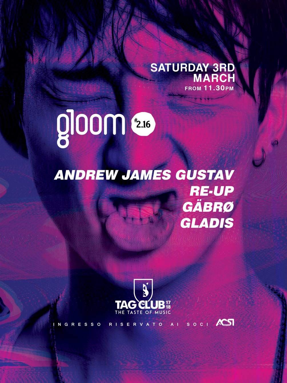 Gloom #2.16 with Andrew James Gustav - フライヤー表