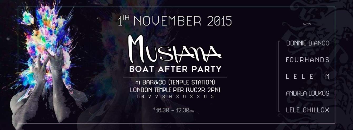 Musiana Boat After Party - フライヤー表