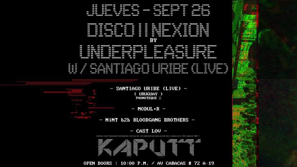 Disco||Nexión by UnderPleasure with Santiago Uribe [Live] - Página frontal