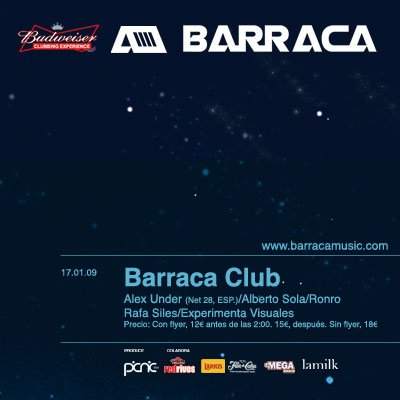 Barraca Club Night - フライヤー表
