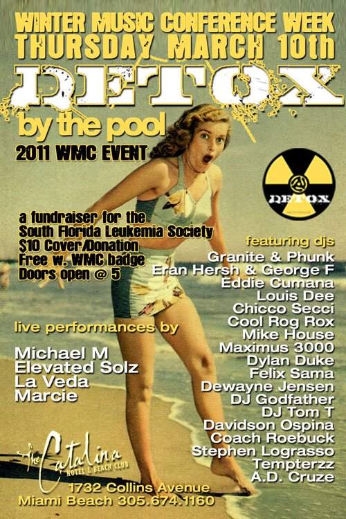 Detox By The Pool Wmc 2011 Event - フライヤー表