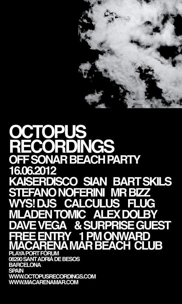Octopus Recordings Off Sonar Beach Party - Página frontal