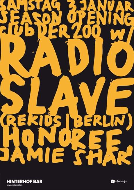 Season Opening: Clubder200 with Radio Slave - Página frontal