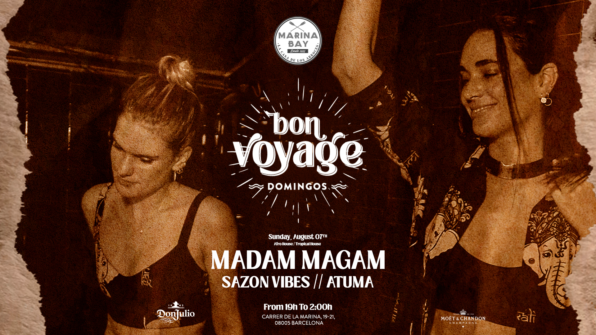 Free tickets* Bon Voyage - Electronic Sunset - Página frontal