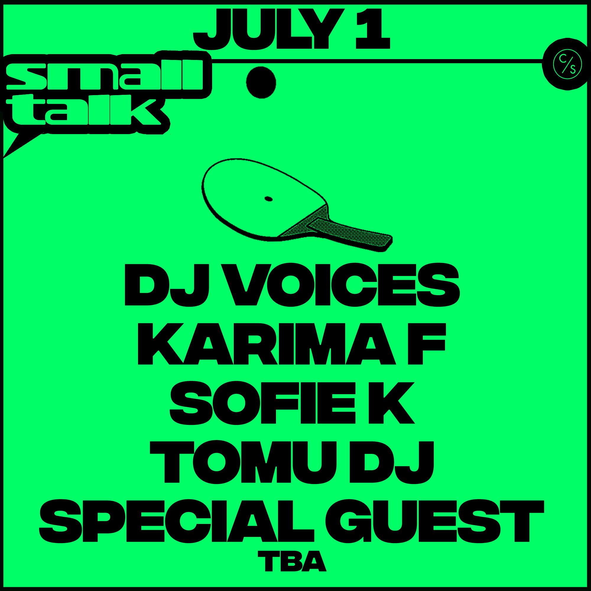 Small Talk with DJ Voices, Tomu DJ, Sofie K & Karima F - Página trasera