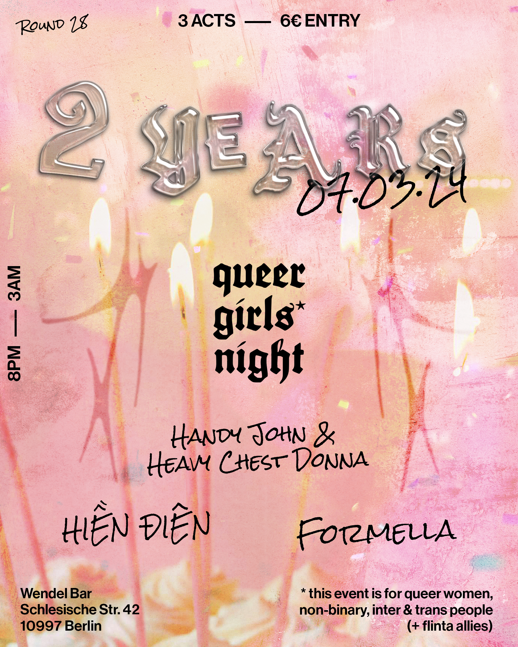 Queer Girls* Night – 2 years birthday party - Página frontal