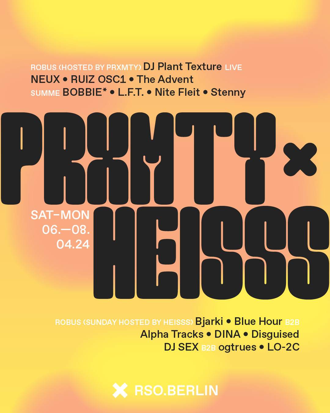 PRXMTY x HEISSS with The Advent, Bjarki, Nite Fleit, and RUIZ OSC1 - Página frontal