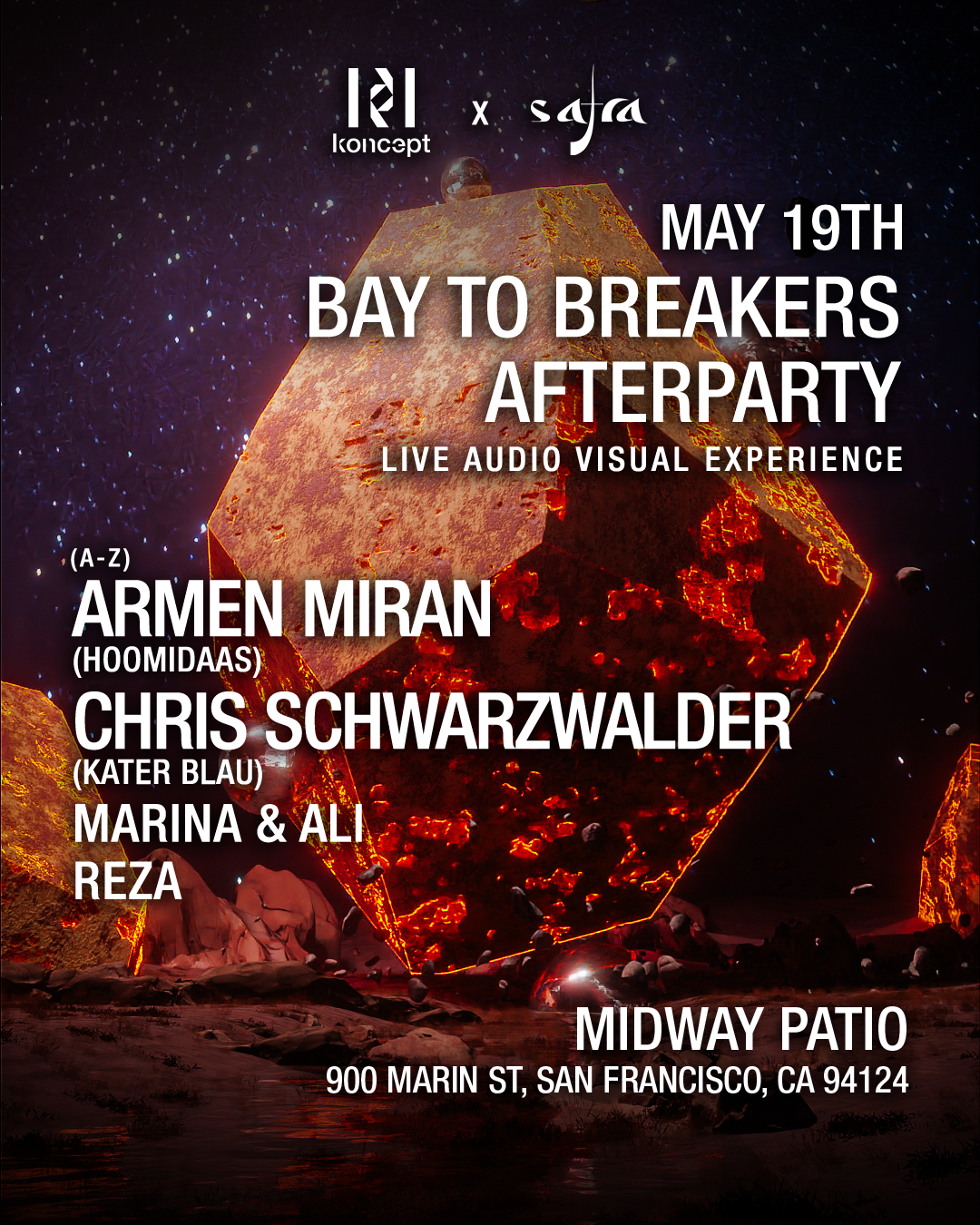 Koncept x Safra present Bay to Breakers Afterparty - フライヤー表