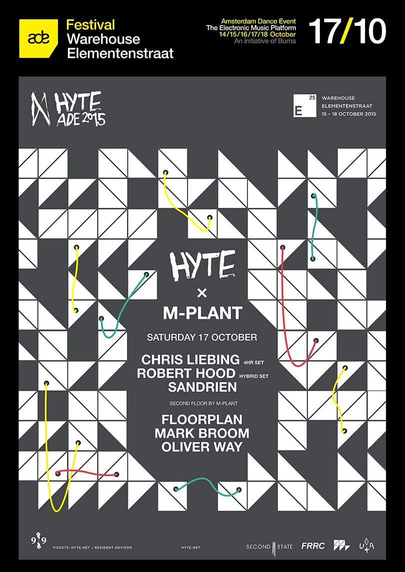 HYTE ADE X M-Plant with Chris Liebing and Robert Hood - フライヤー表