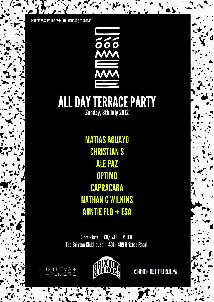 H&P x OR presenta Cómeme All-Day Terrace Party with Matias Aguayo, Christian S, Optimo - Página frontal