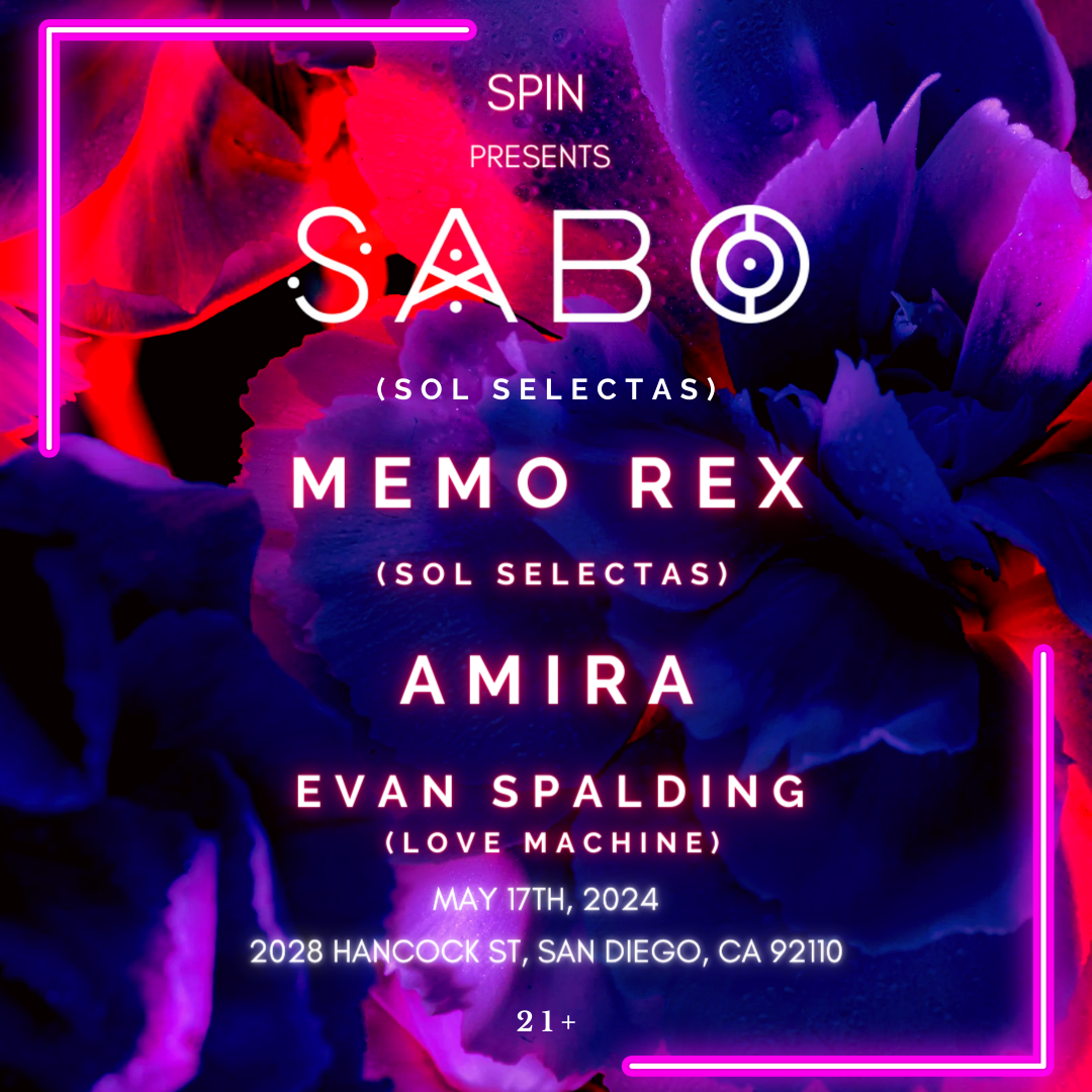 Spin presents: Sabo, Memo Rex, AMIRA and Evan Spalding - Página frontal