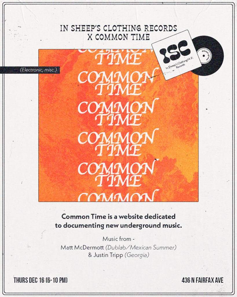 Common Time In-Store with Matt Mcdermott & Justin Tripp (Georgia) - フライヤー表