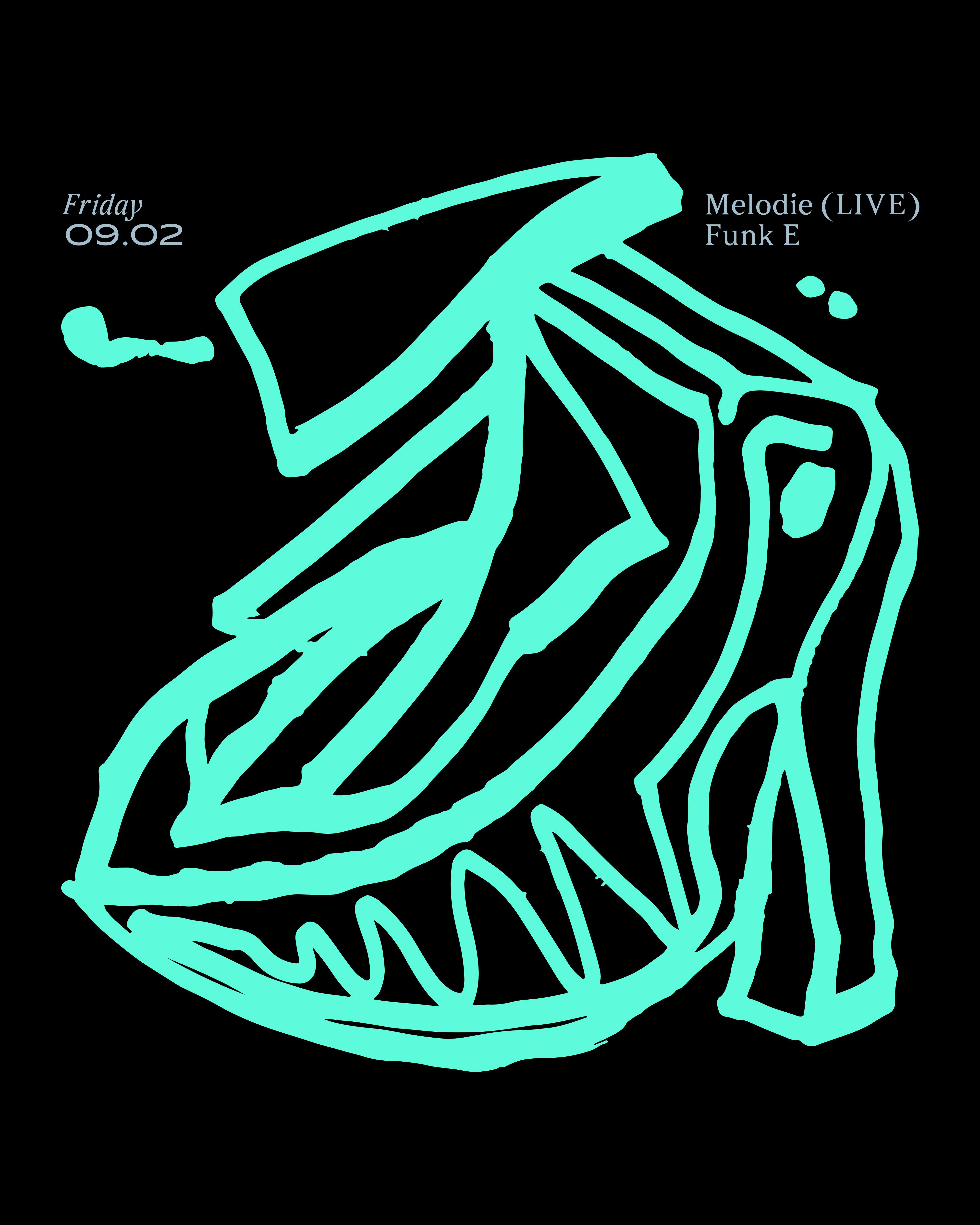 PW Winter '24 • Melodie (live), Funk E - フライヤー表