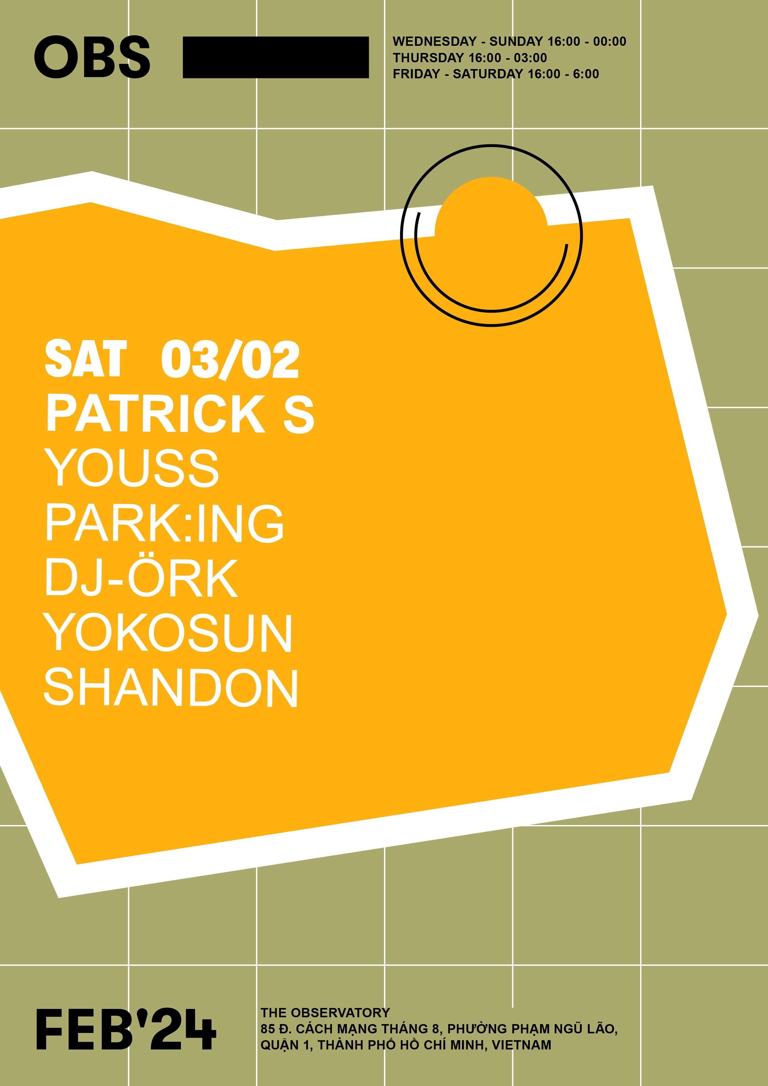 Patrick S, Youss, Park:ING, DJ-ÖRK, YOKOSUN, Shandon - Página frontal