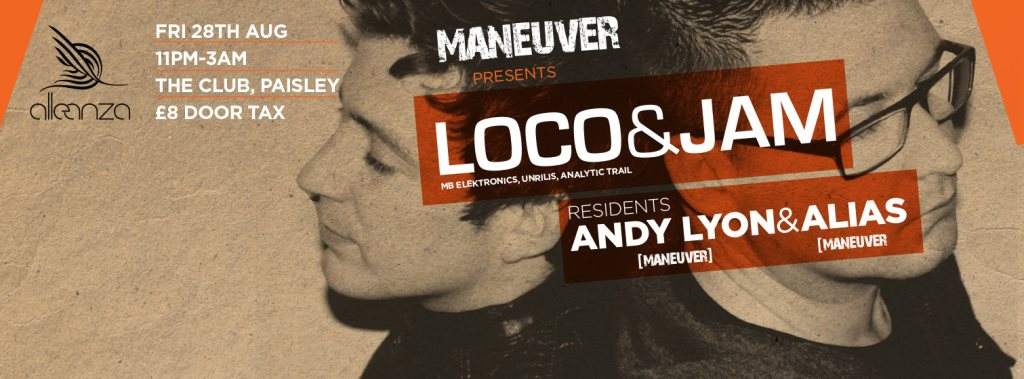 Maneuver presents Loco & Jam Rescheduled - フライヤー裏