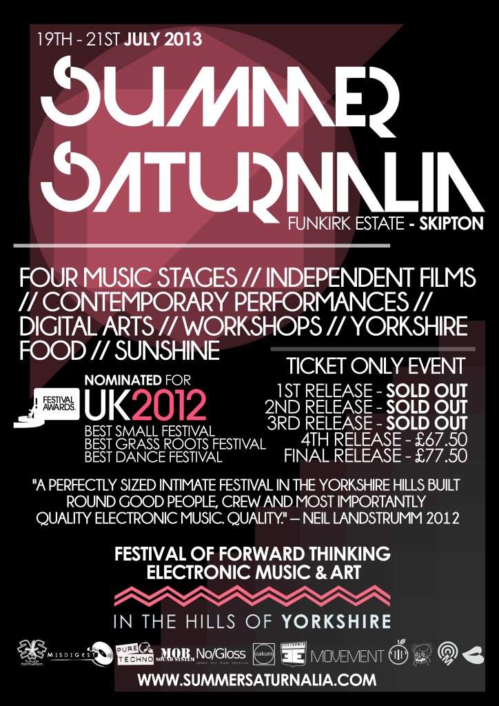 Summer Saturnalia Electronic Music & Arts Festival - フライヤー裏