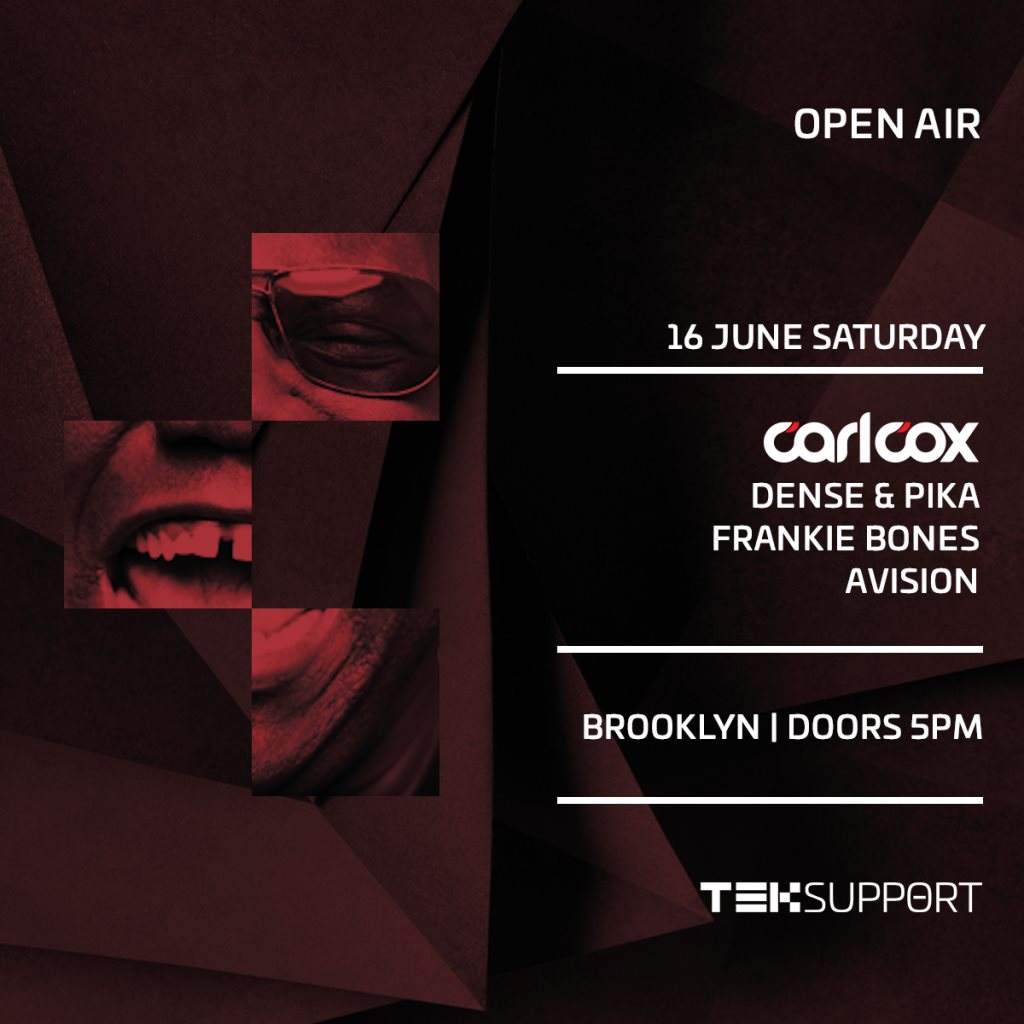 Teksupport: Carl Cox [Open Air] Sold Out - Página trasera