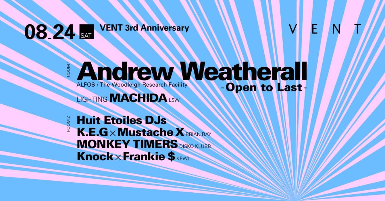 Andrew Weatherall at Vent 3rd Anniversary: Day 2 - フライヤー表