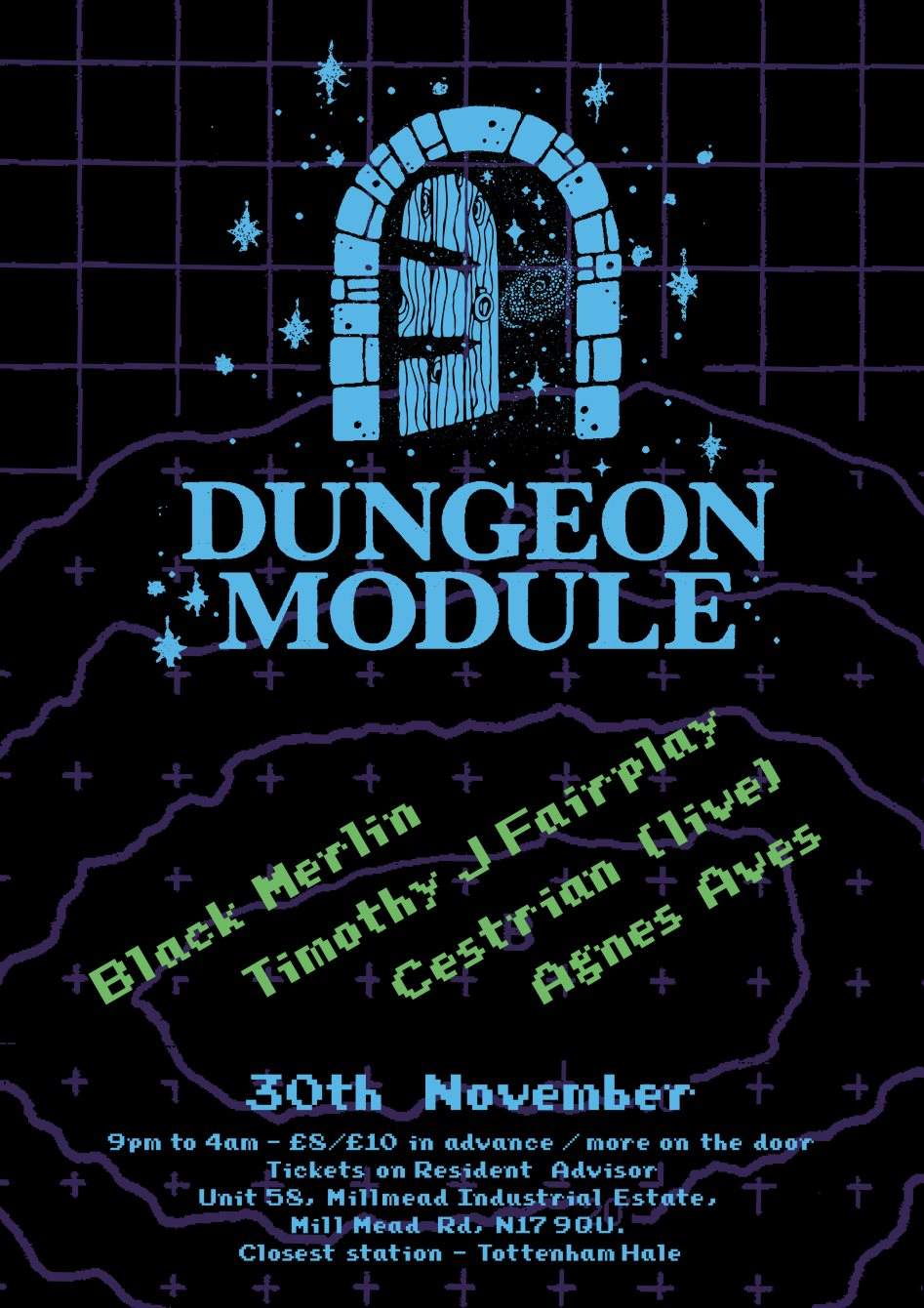 Dungeon Module with Black Merlin, Timothy J. Fairplay and More - フライヤー表