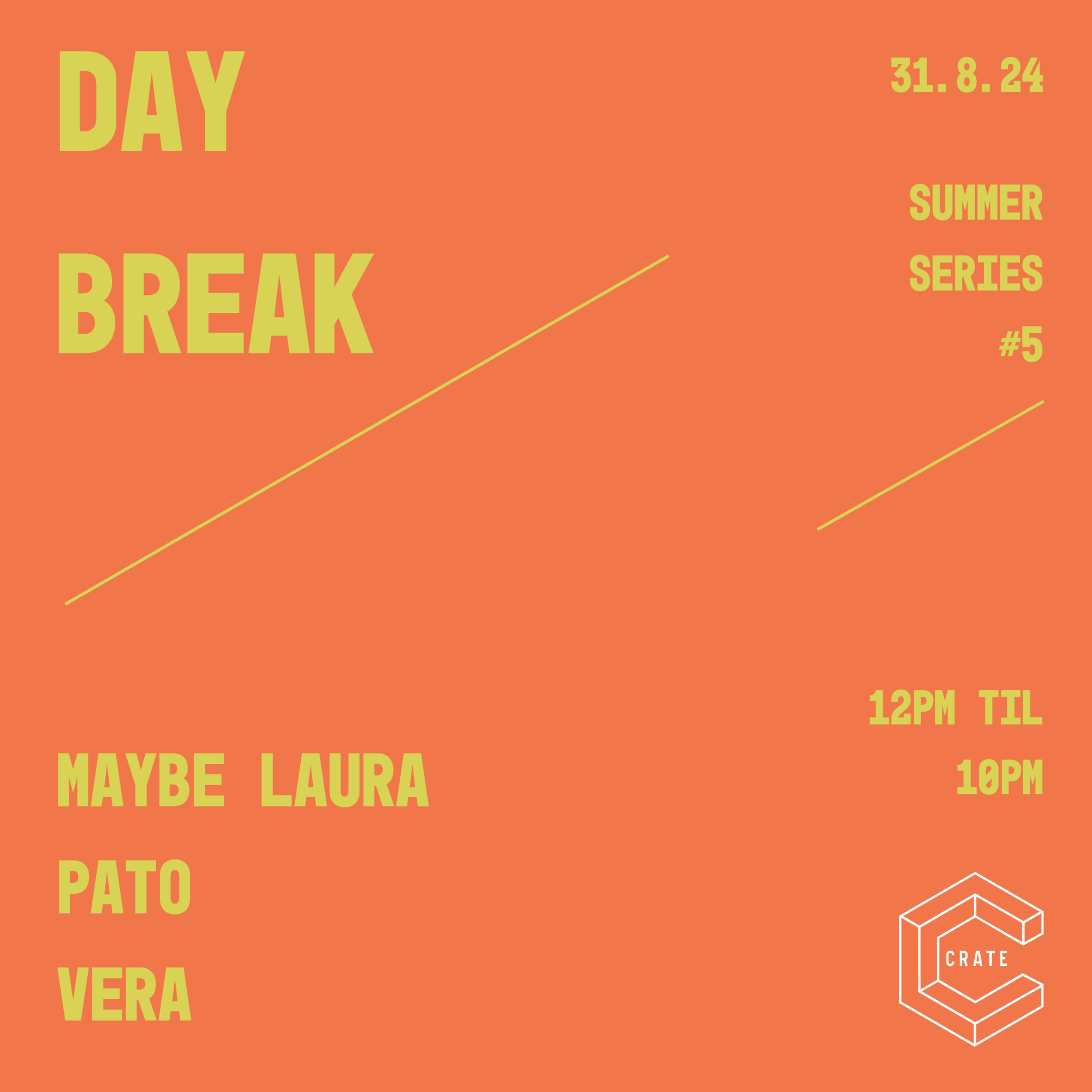 Day Break / Maybe Laura, Pato, Vera , Chez de Milo - フライヤー表
